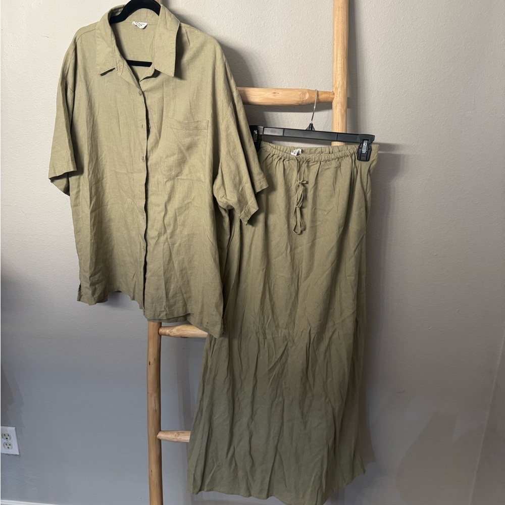 Cotton On Green Skirt set